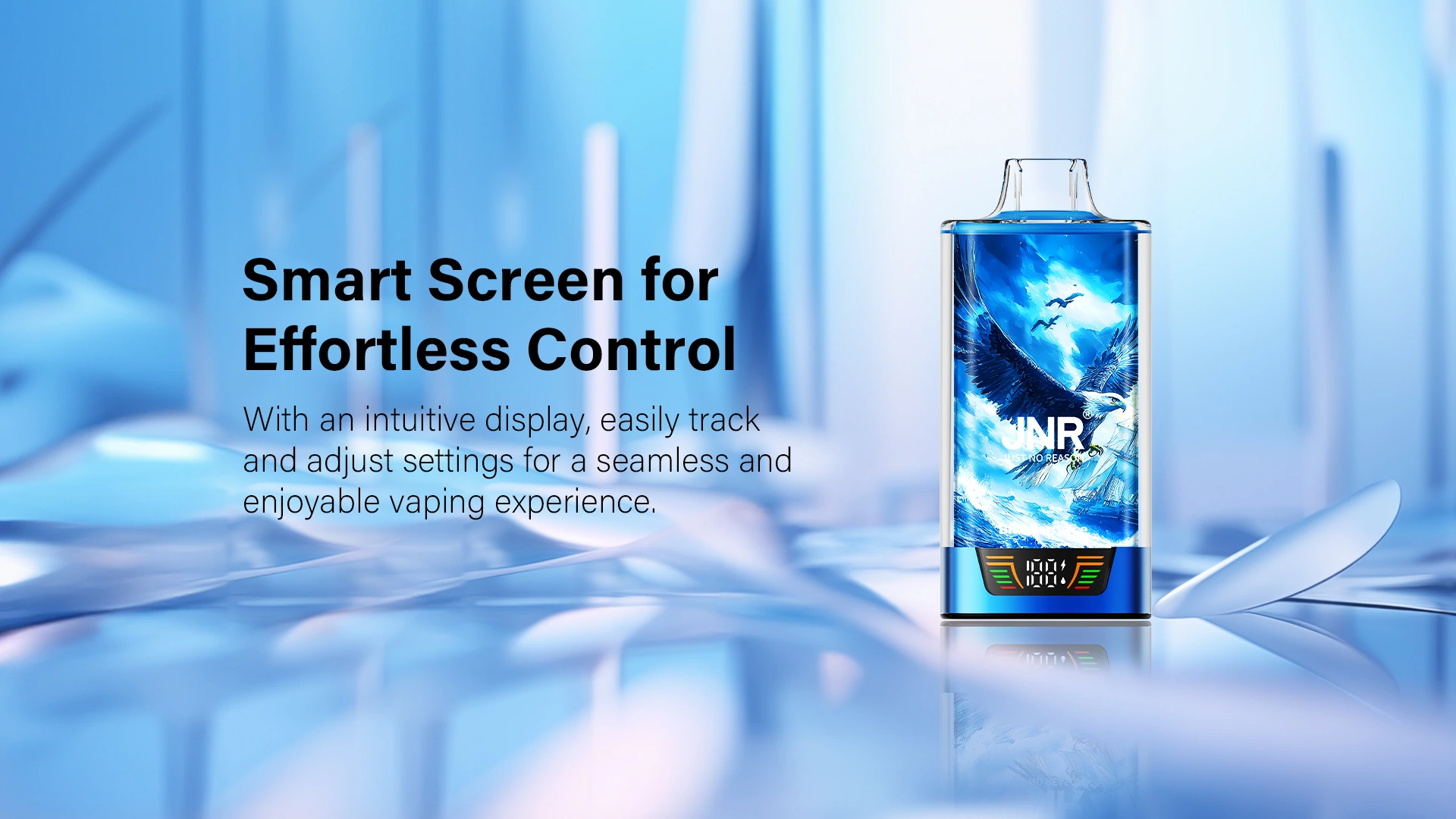 JNR Falcon Pro 28K HD Smart Screen Anzeige Akku und Liquid